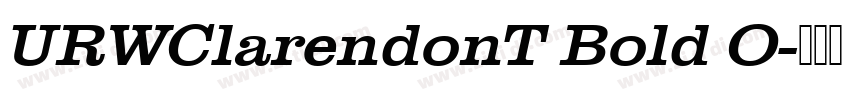 URWClarendonT Bold O字体转换